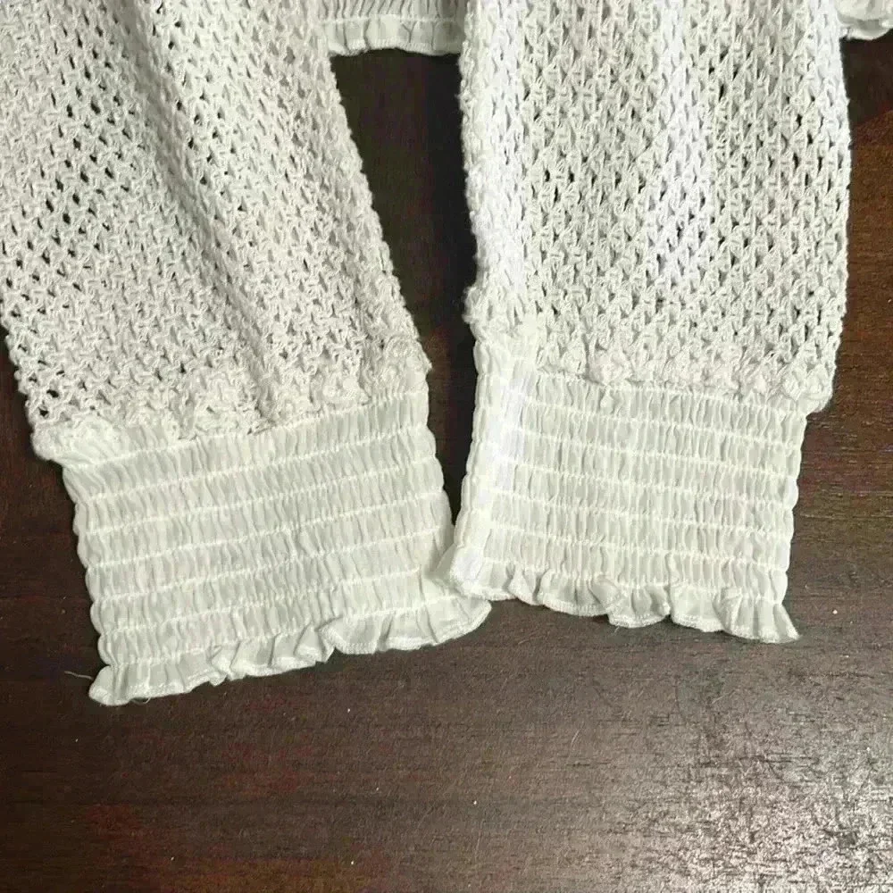 XCVI women’s white open cardigan